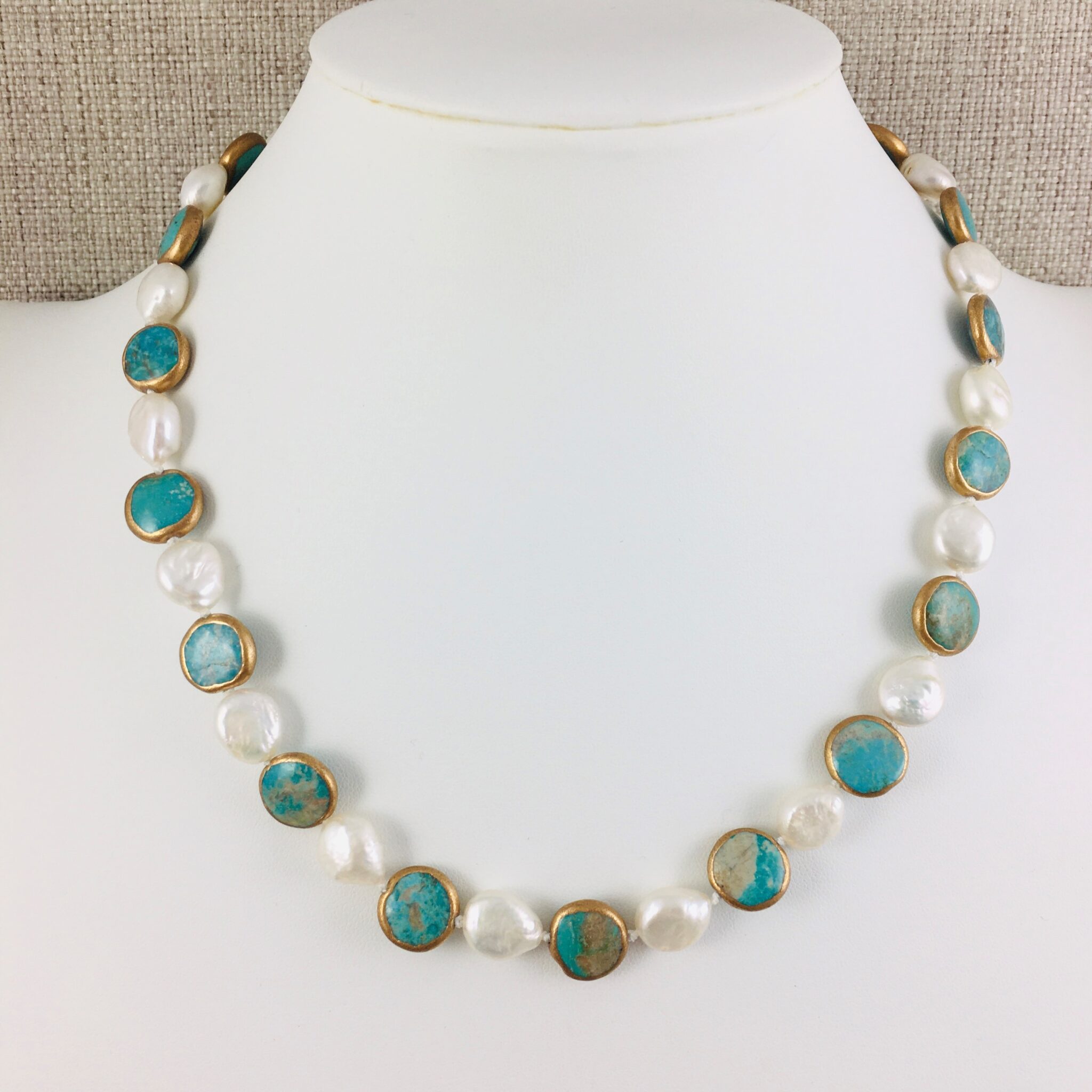 Single Pearl & Apatite Necklace, Sterling Bead - N1637 - Nantucket ...