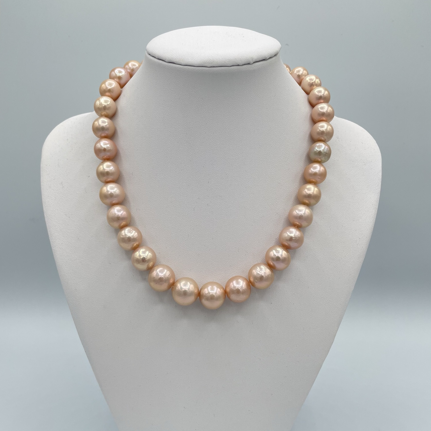 Single Strand 12-14 mm Natural Pink Edison Pearls N2357 – Nantucket Pearl  Company