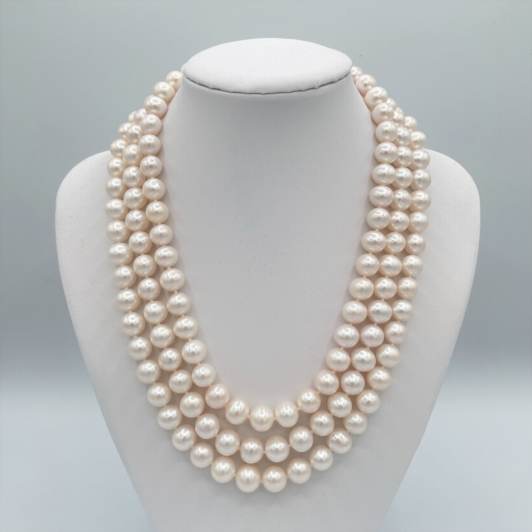 Pearl Jewelry - 2-Strand 9-10MM Freshwater Cultured Pearl Necklace With  Silver Bayonet Clasp - Discounts for Veterans, VA employees and their  families! | Veterans Canteen Service