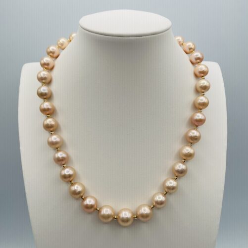 Rose Champagne Edison Pearl Necklace N2357