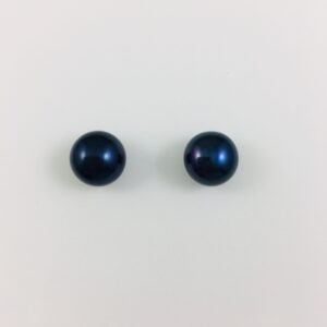 9mm Navy Pearl Earrings E009N