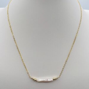 Unique White Stick Pearl Necklace N2745