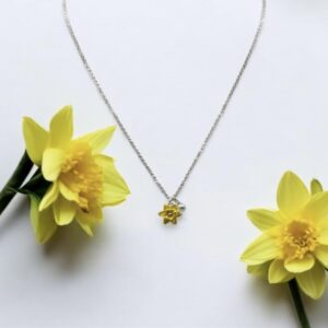 Petite Daffodil and Pearl Charm Necklace N2873